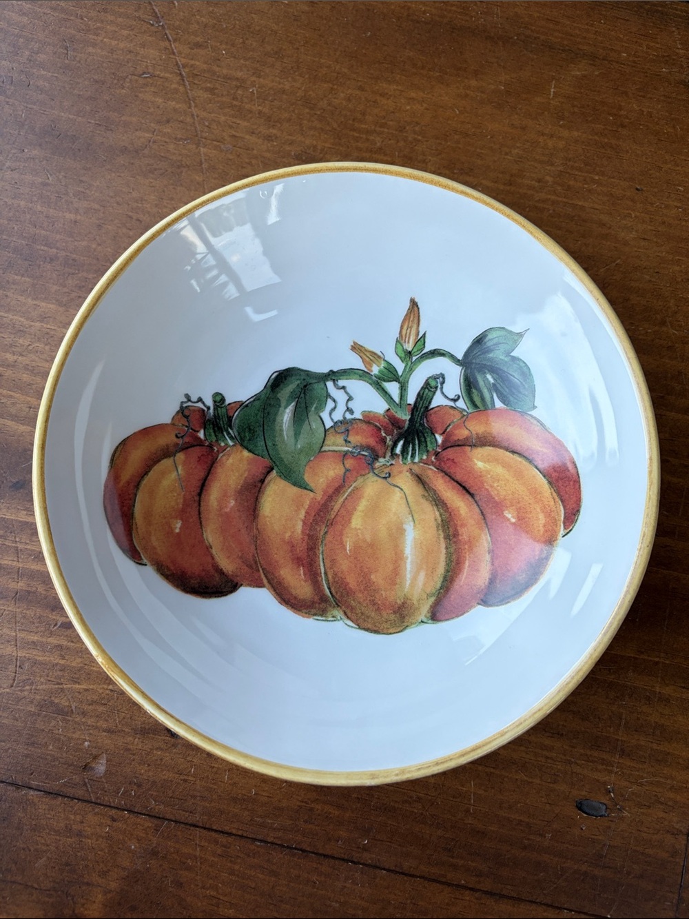 Ceramica Cuore Salad Bowl Ceramic Pumpkins 8.5"